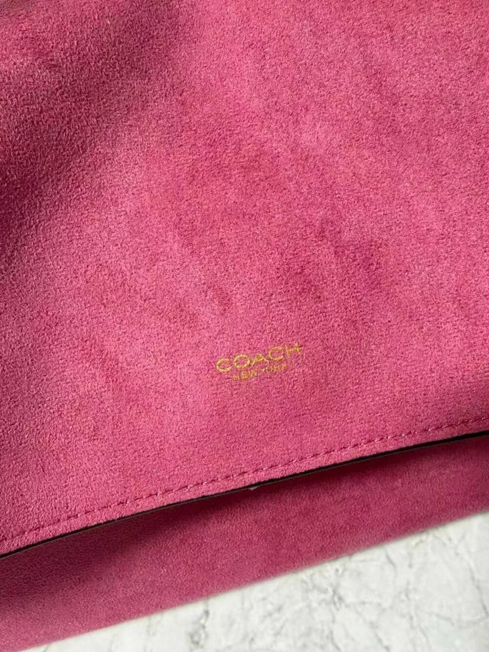 COACH Eliza Suede Flap Shoulder Bag, Pink